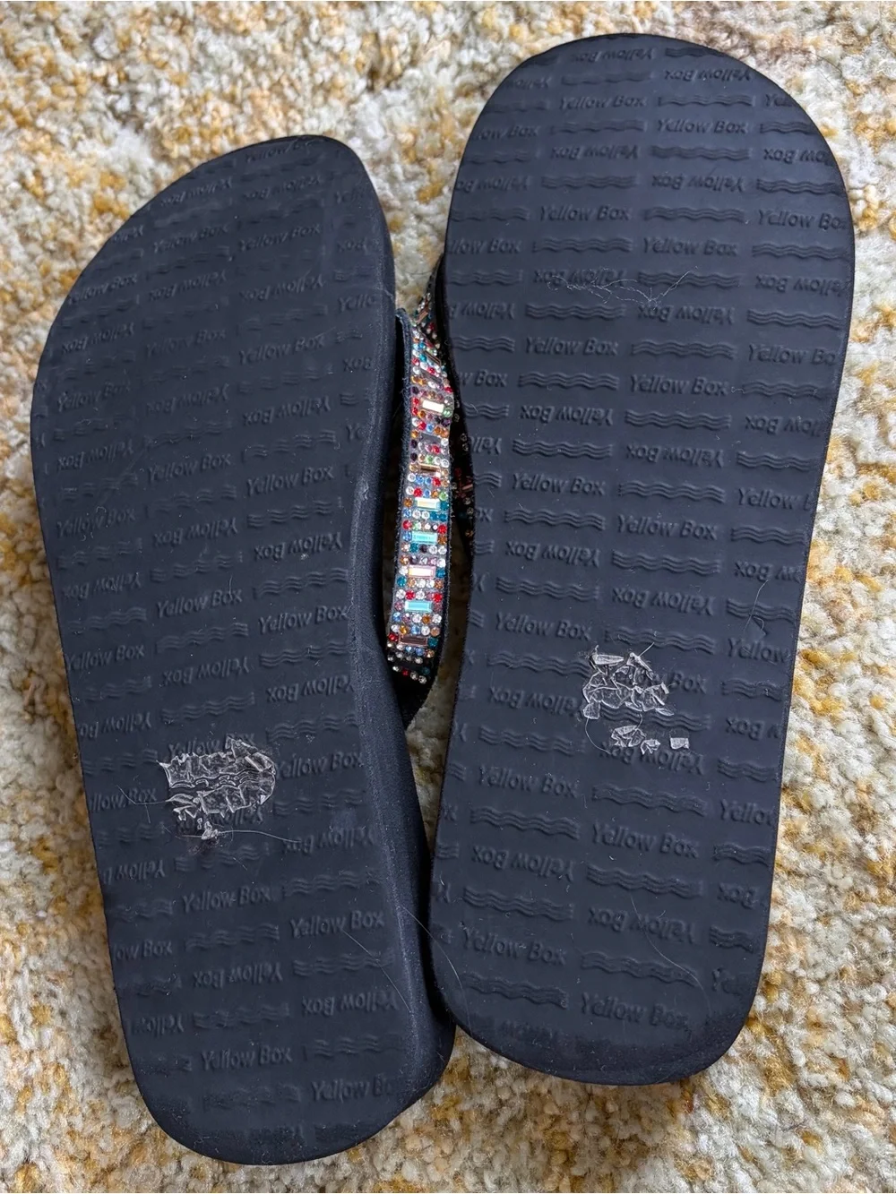 ‼️SOLD‼️Y2K Boho Rhinestone Flip Flops - Picture 5 of 5